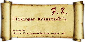 Flikinger Krisztián névjegykártya